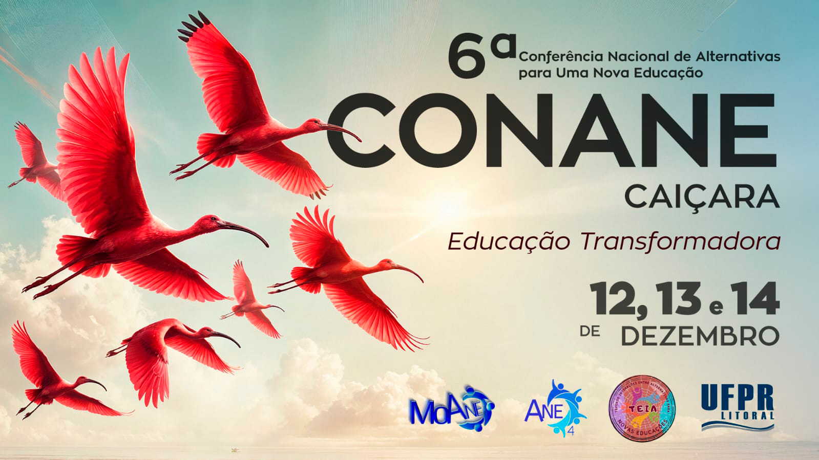 Banner do evento 6ª CONANE Caiçara (TEIA - Tecendo Interações entre Alternativas para Novas Educações)