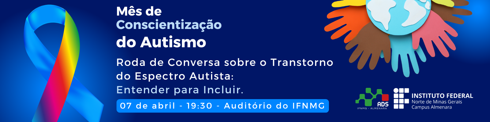 Banner do evento Roda de Conversa sobre o Transtorno do Espectro Autista: Entender para Incluir.